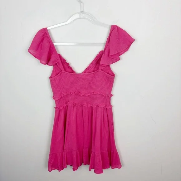 LoveShackFancy Ivella Dress Cotton Gauze Strawberry Moon Pink Size Small - Picture 8 of 8